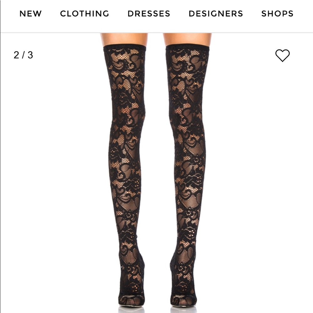 NWT Dolce and Gabbana Lace Thigh High Boots